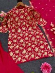 FANCY CHINON SILK MULTI THREAD EMBROIDREY SEQUENCE WORK TOP PALAZZO WITH DUPATTA PARTY WEAR WHOLESALE PRICE ETHNIC GARMENT (4)