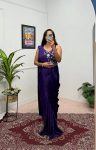FANCY CHINON SILK PLAIN READY TO WEAR SAREE WITH EMBROIDERY SEQUENCE WOTK STITCHED BLOUSE AND KOTI PARTY WEAR WHOLESALE PRICE ETHNIC GARMENT (9)
