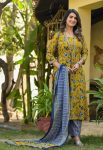 FANCY COTTON BLEND DIGITAL PRINTED TOP BOTTOM WITH DUPATTA FESTIVE WEAR WHOLESALE PRICE ETHNIC GARMENT (4)