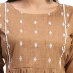 FANCY COTTON BLEND WEAVEN AND FRONT SIDE DECORATED WITH SMALL THIN LACE WORK TOP CASUAL WEAR WHOLESALE PRICE ETHNIC GARMENT (10)