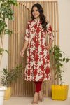 FANCY COTTON BLOCK PRINTED KALI WORK ONLY KURTI PARTY WEAR WHOLESALE PRICE ETHNIC GARMENT (5)