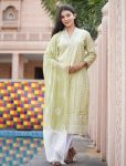 FANCY COTTON EMBROIDERY WORK TOP BOTTOM WITH DUPATTA CASUAL WEAR WHOLESALE PRICE ETHNIC GARMENT (2)