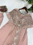 FANCY CREPE SILK CODING SEQUENCE EMBROIDERY FOIL PAPER WORK TOP WITH BOTTOM PARTY WEAR WHOLESALE PRICE ETHNIC GARMENT (12)
