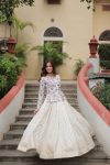 FANCY DYABLE VISCOSE JACQUARD WORK TOP WITH LEHENGA PARTY WEAR WHOLEASLE PRICE ETHNIC GARMENT (3)