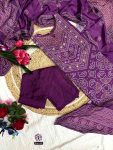 FANCY FRENCH CREPE PRINTED HAND MIRROR WORK TOP BOTTOM WITH DUPATTA PARTY WEAR WHOLESALE PRICE ETHNIC GARMENT (3)