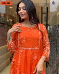 FANCY GEORGETTE BEADS HANDWORK TOP BOTTOM WITH DUPATTA PARTY WEAR WHOLESALE PRICE ETHNIC GARMENT (7)