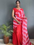 FANCY GEORGETTE DIGITAL PRINTED GOWN SAREE WITH ATTACHED DUPATTA PARTY WEAR WHOLESALE PRICE ETHNIC GARMENT (3)