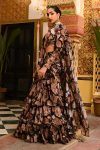 FANCY GEORGETTE DIGITAL PRINTED RUFFLE WORK LEHENGA SAREE WITH STITCHED BLOUSE PARTY WEAR WHOLESALE PRICE ETHNIC GARMENT (3)