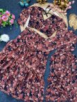 FANCY GEORGETTE DIGITAL PRINTED RUFFLE WORK LEHENGA SAREE WITH STITCHED BLOUSE PARTY WEAR WHOLESALE PRICE ETHNIC GARMENT (3)