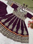 FANCY GEORGETTE EMBROIDERY SEQUENCE WORK TOP PALAZZO WITH DUPATTA FESTIVE WEAR WHOLESALE PRICE ETHNIC GARMENT (6)