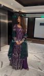 FANCY GEORGETTE EMBROIDERY SEQUNECE WORK TOP PALAZZO WITH DUPATTA PARTY WEAR WHOLESALE PRICE ETHNIC GARMENT (4)