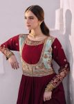 FANCY GEORGETTE EMBROIDERY THREAD SEQUENCE WORK GOWN WITH DUPATTA PARTY WEAR WHOLESALE PRICE ETHNIC GARMENT (3)