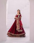 FANCY GEORGETTE EMBROIDERY THREAD SEQUENCE WORK GOWN WITH DUPATTA PARTY WEAR WHOLESALE PRICE ETHNIC GARMENT (3)