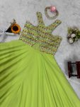 FANCY GEORGETTE EMBROIDERY THREAD SEQUENCE WORK JUMPSUIT PARTY WEAR WHOLESALE PRICE ETHNIC GARMENT (7)