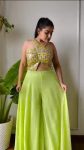 FANCY GEORGETTE EMBROIDERY THREAD SEQUENCE WORK JUMPSUIT PARTY WEAR WHOLESALE PRICE ETHNIC GARMENT (7)