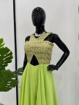 FANCY GEORGETTE EMBROIDERY THREAD SEQUENCE WORK JUMPSUIT PARTY WEAR WHOLESALE PRICE ETHNIC GARMENT (7)