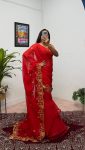 FANCY GEORGETTE EMBROIDERY WORK LEHENGA SAREE WITH ATTACHED PALLU AND STITCHED BLOUSE PARTY WEAR WHOLESALE PRICE ETHNICU GARMENT (2)