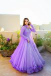 FANCY GEORGETTE LINNING WORK GOWN PANT WITH DUPATTA PARTY WEAR WHOLESALE PRICE ETHNIC GARMENT (8)