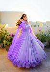 FANCY GEORGETTE LINNING WORK GOWN PANT WITH DUPATTA PARTY WEAR WHOLESALE PRICE ETHNIC GARMENT (8)