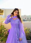FANCY GEORGETTE LINNING WORK GOWN PANT WITH DUPATTA PARTY WEAR WHOLESALE PRICE ETHNIC GARMENT (8)