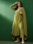 FANCY GEORGETTE SEQUENCE CODING EMBROIDERY WORK ALIA CUT TOP BOTTOM WITH DUPATTA FESTIVE WEAR WHOLESALE PRICE ETHNIC GARMENT (4)