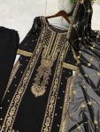 FANCY GEORGETTE SEQUENCE EMBROIDERY WORK TOP BOTTOM WITH DUPATTA PARTY WEAR WHOLESALE PRICE ETHNIC GARMENT (4)