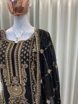 FANCY GEORGETTE SEQUENCE EMBROIDERY WORK TOP BOTTOM WITH DUPATTA PARTY WEAR WHOLESALE PRICE ETHNIC GARMENT (4)