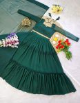 FANCY GEORGETTE SILK WITH DESIGNER FRILL WORK LEHENGA CHOLI WITH DUPATTA PARTY WEAR WHOLESALE PRICE ETHNIC GARMENT (3)