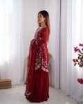 FANCY GEORGETTE THREAD SEQUENCE WORK TOP SHARARA WITH DUPATTA PARTY WEAR WHOLESALE PRICE ETHNIC GARMENT (3)