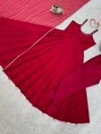 FANCY GEORGETTE THREAD WITH REAL MIRROR WITH DIAMOND WORK GOWN BOTTOM WITH DUPATTA FESTIVE WEAR WHOLESALE PRICE ETHNIC GARMENT (4)