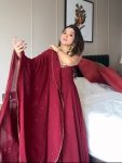 FANCY GEORGETTE THREAD WITH REAL MIRROR WITH DIAMOND WORK GOWN BOTTOM WITH DUPATTA FESTIVE WEAR WHOLESALE PRICE ETHNIC GARMENT (4)