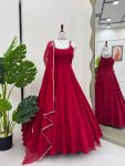FANCY GEORGETTE THREAD WITH REAL MIRROR WITH DIAMOND WORK GOWN BOTTOM WITH DUPATTA FESTIVE WEAR WHOLESALE PRICE ETHNIC GARMENT (4)