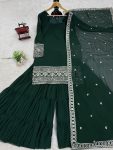 FANCY GEORGETTE THREAD WITH SEQUENCE WORK TOP SHARARA WITH DUPATTA FESTIVE WEAR WHOLESALE PRICE ETHNIC GARMENT (14)