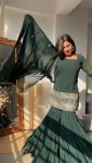 FANCY GEORGETTE THREAD WITH SEQUENCE WORK TOP SHARARA WITH DUPATTA FESTIVE WEAR WHOLESALE PRICE ETHNIC GARMENT (14)