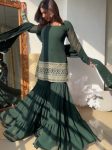 FANCY GEORGETTE THREAD WITH SEQUENCE WORK TOP SHARARA WITH DUPATTA FESTIVE WEAR WHOLESALE PRICE ETHNIC GARMENT (14)