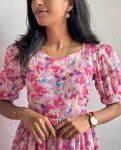 FANCY HAKOBA COTTON PRINTED ONE PIECE PARTY WEAR WHOLESALE PRICE ETHNIC GARMENT (10)