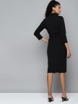 FANCY LYCRA ONE SIDE SLIT WITH COLLER BODYCON DRESS PARTY WEAR WHOLESALE PRICE ETHNIC GARMENT (6)