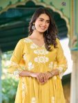 FANCY MASKA COTTON EMBROIDERY WORK TOP BOTTOM WITH DUPATTA FESTIVE WEAR WHOLESLAE PRICE ETHNIC GARMENT (3)