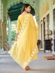 FANCY MASKA COTTON EMBROIDERY WORK TOP BOTTOM WITH DUPATTA FESTIVE WEAR WHOLESLAE PRICE ETHNIC GARMENT (3)