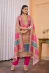 FANCY MUSLIN SILK DIGITAL PRINTED TOP BOTTOM WITH DUPATTA FESTIVE WEAR WHOLESALE PRICE ETHNIC GARMENT (2)