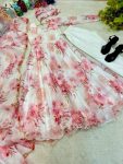 FANCY ORGANZA TABBY SILK DIGITAL PRINT AND HANDWORK GOWN BOTTOM WITH DUPATTA FESTIVE WEAR WHOLESALE PRICE ETHNIC GARMENT (6)