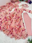 FANCY ORGANZA TABBY SILK DIGITAL PRINT AND HANDWORK GOWN BOTTOM WITH DUPATTA FESTIVE WEAR WHOLESALE PRICE ETHNIC GARMENT (8)