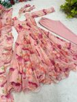 FANCY ORGANZA TABBY SILK DIGITAL PRINT AND HANDWORK GOWN BOTTOM WITH DUPATTA FESTIVE WEAR WHOLESALE PRICE ETHNIC GARMENT (8)