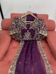 FANCY ORGANZA THREAD SEQUENCE WORK SAREE WITH UNSTITCHED BLOUSE PARTY WEAR WHOLESALE PRICE ETHNIC GARMENT (3)