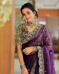 FANCY ORGANZA THREAD SEQUENCE WORK SAREE WITH UNSTITCHED BLOUSE PARTY WEAR WHOLESALE PRICE ETHNIC GARMENT (3)