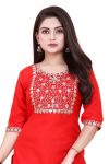 FANCY RAYON SEQUENCE EMBROIDERY WORK KURTI FESTIVE WEAR WHOLESALE PRICE ETHNIC GARMENT (2)
