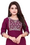 FANCY RAYON SEQUENCE EMBROIDERY WORK KURTI FESTIVE WEAR WHOLESALE PRICE ETHNIC GARMENT (8)
