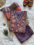 FANCY ROMAN SILK EMBROIDERY SEQUENCE WORK TOP BOTTOM WITH DUPATTA PARTY WEAR WHOLESALE PRICE ETHNIC GARMENT (3)