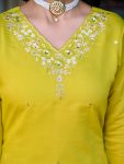 FANCY ROMAN SILK EMBROIDERY WORK TOP BOTTOM WITH DUPATTA FESTIVE WEAR WHOLESALE PRICE ETHNIC GARMENT (12)