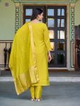 FANCY ROMAN SILK EMBROIDERY WORK TOP BOTTOM WITH DUPATTA FESTIVE WEAR WHOLESALE PRICE ETHNIC GARMENT (12)